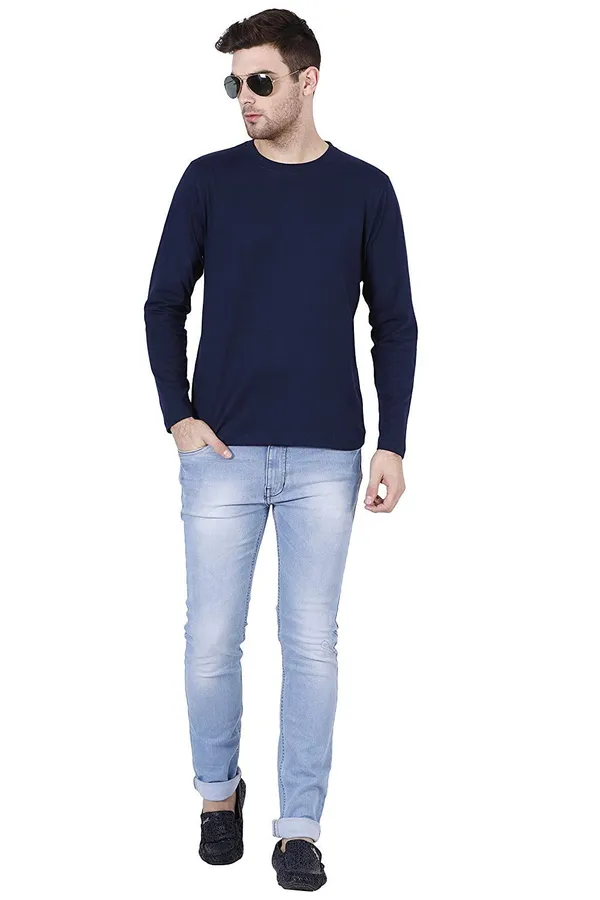 White_Blue_Cotton_Regular_Fit_T_Shirt_For_Men_Pack_Of_2