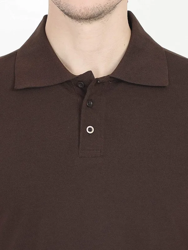 Brown_Cotton_Regular_Fit_T_Shirt_For_Men