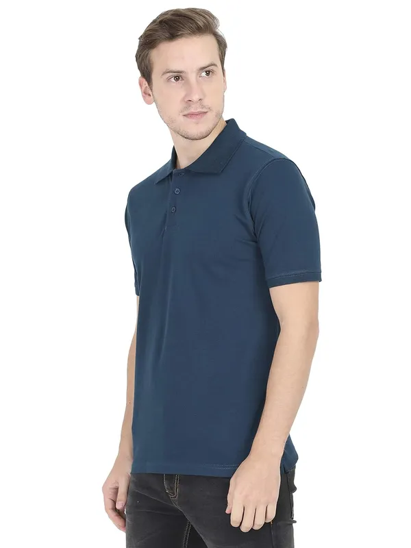 Petrol_Blue_Cotton_Regular_Fit_T_Shirt_For_Men
