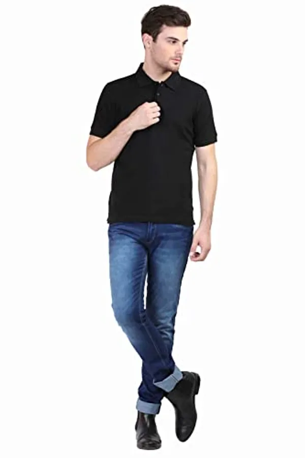 Black_Cotton_Half_Sleeve_T_Shirt_For_Men