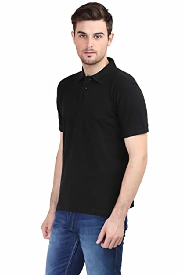 Black_Cotton_Half_Sleeve_T_Shirt_For_Men