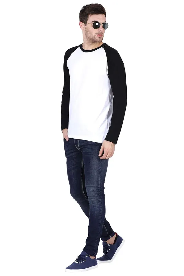 Black_White_Cotton_Raglan_Full_Sleeve_T_Shirt_For_Men