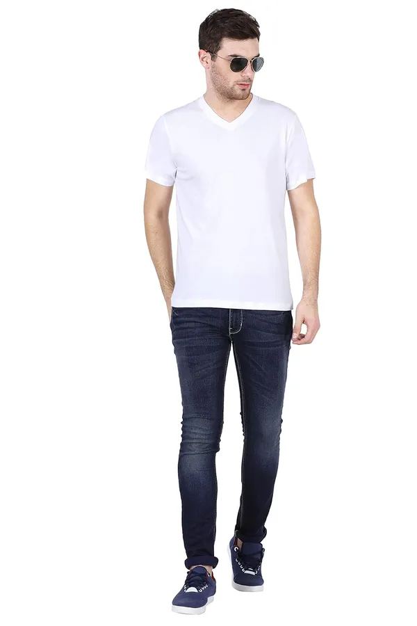 White_Cotton_V_neck_T_Shirt_For_Men
