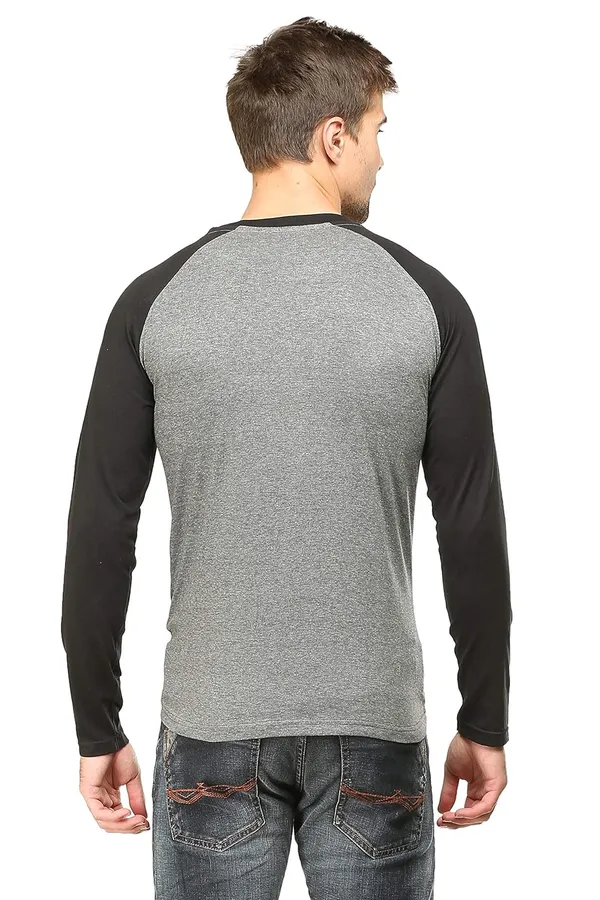 Black_Dark_Grey_Cotton_Raglan_T_Shirt_For_Men