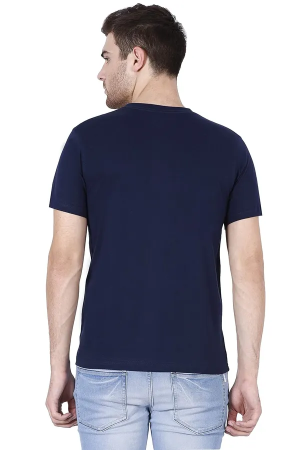 Blue_Cotton_V_neck_T_Shirt_For_Men
