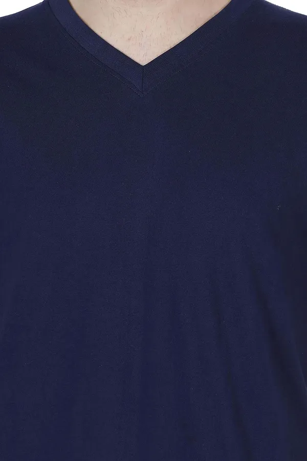 Blue_Cotton_V_neck_T_Shirt_For_Men