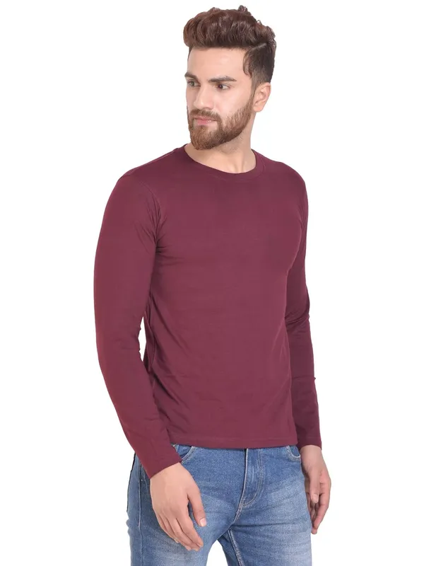 Maroon_Cotton_T_Shirt_For_Men