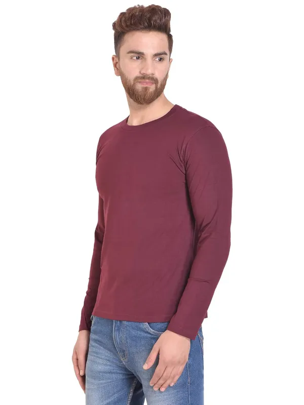 Maroon_Cotton_T_Shirt_For_Men