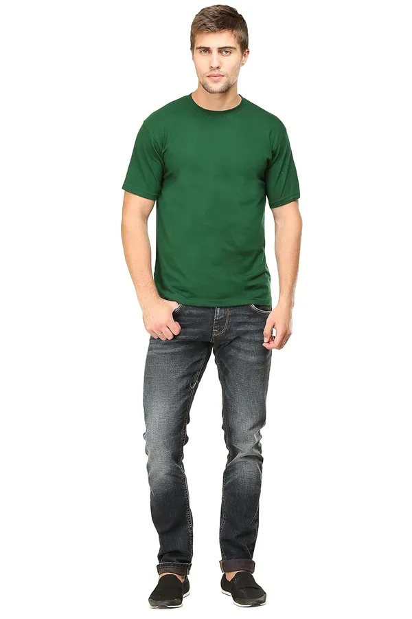 Bottle_Green_Cotton_T_Shirt_For_Men