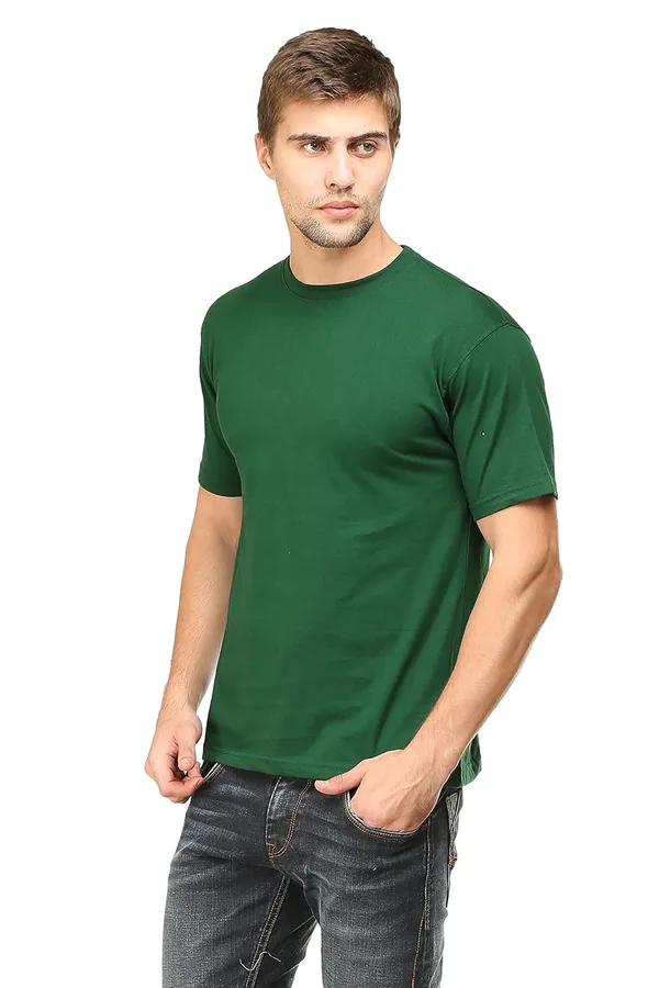 Bottle_Green_Cotton_T_Shirt_For_Men