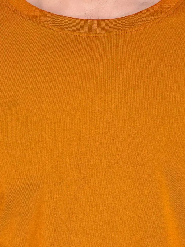 Mustard_Yellow_Cotton_T_Shirt_For_Men