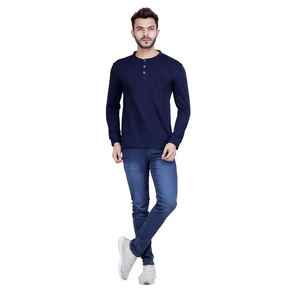 Navy_Blue_Cotton_Regular_Fit_T_Shirt_For_Men