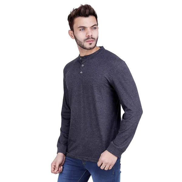Dark_Grey_Cotton_Full_Sleeve_T_Shirt_For_Men