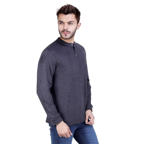 Dark_Grey_Cotton_Full_Sleeve_T_Shirt_For_Men
