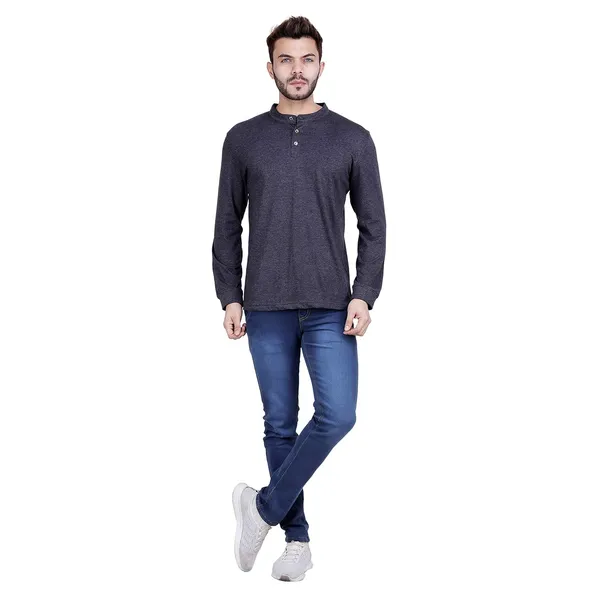 Dark_Grey_Cotton_Full_Sleeve_T_Shirt_For_Men