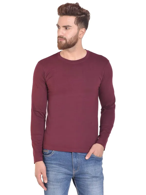 Pack_Of_2_Green_Maroon_Cotton_T_Shirt_For_Men