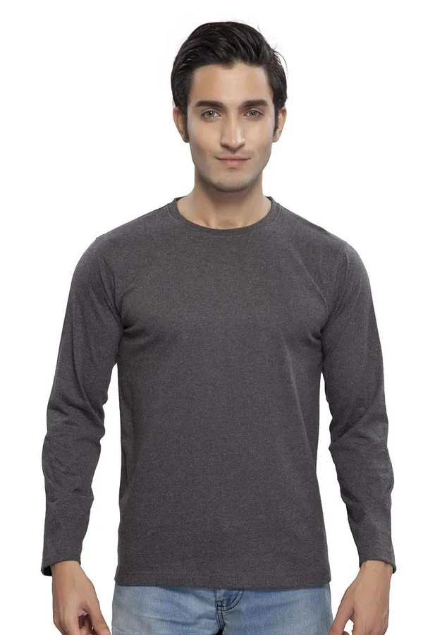 Pack_Of_3_Black_Maroon_Charcoal_Melange_Cotton_T_Shirt_For_Men