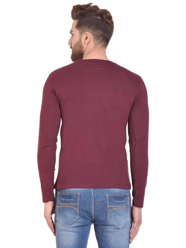 Maroon_Charcoal_Mustard_Yellow_Cotton_T_Shirt_For_Men_Pack_Of_3