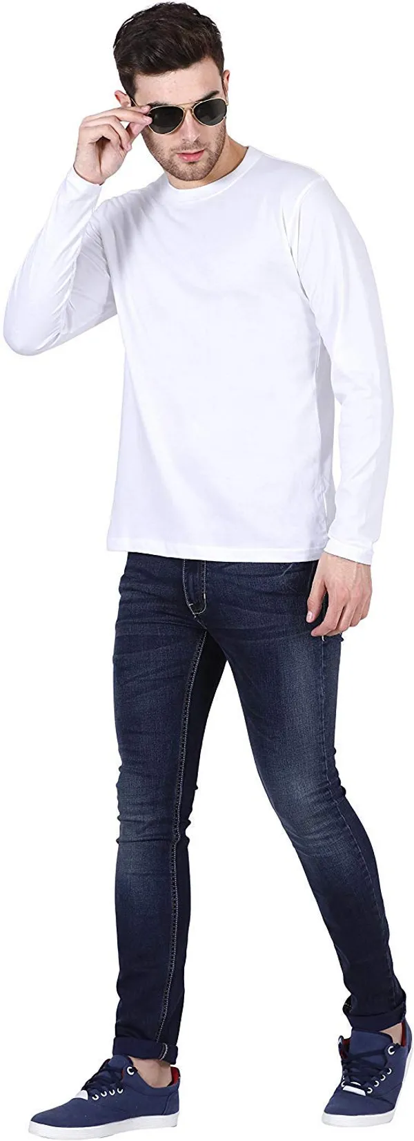 Pack_Of_2_White_Green_Cotton_Regular_Fit_T_Shirt_For_Men