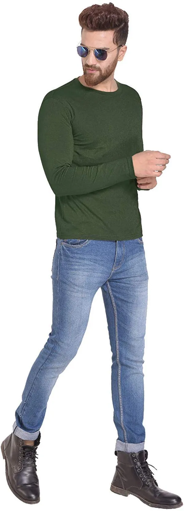 Pack_Of_2_Blue_Green_Cotton_T_Shirt_For_Men
