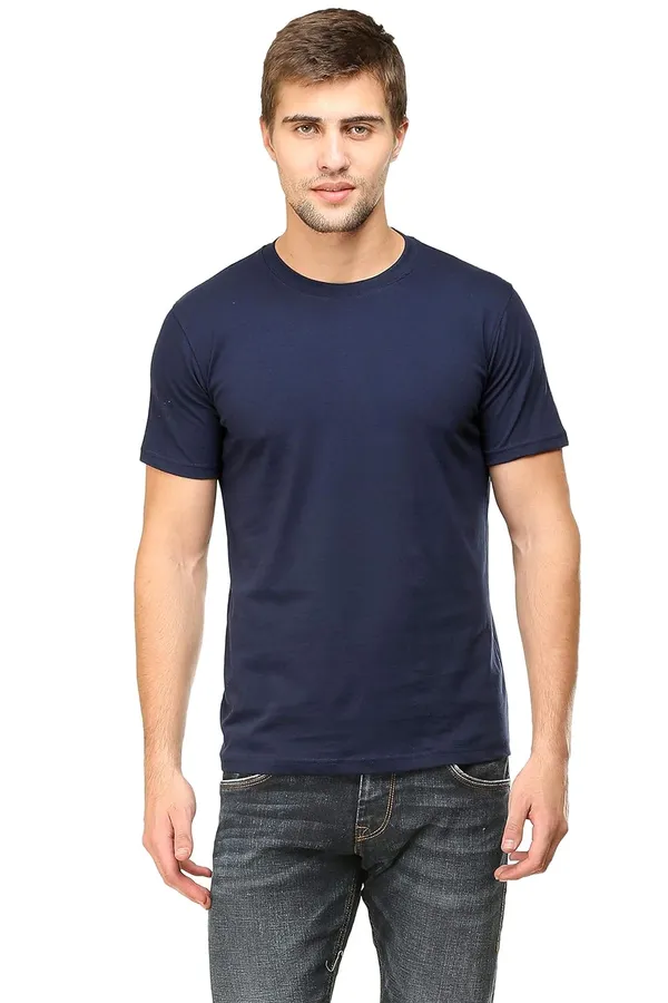 Pack_Of_2_Navy_Blue_Maroon_Cotton_Regular_Fit_T_Shirt_For_Men