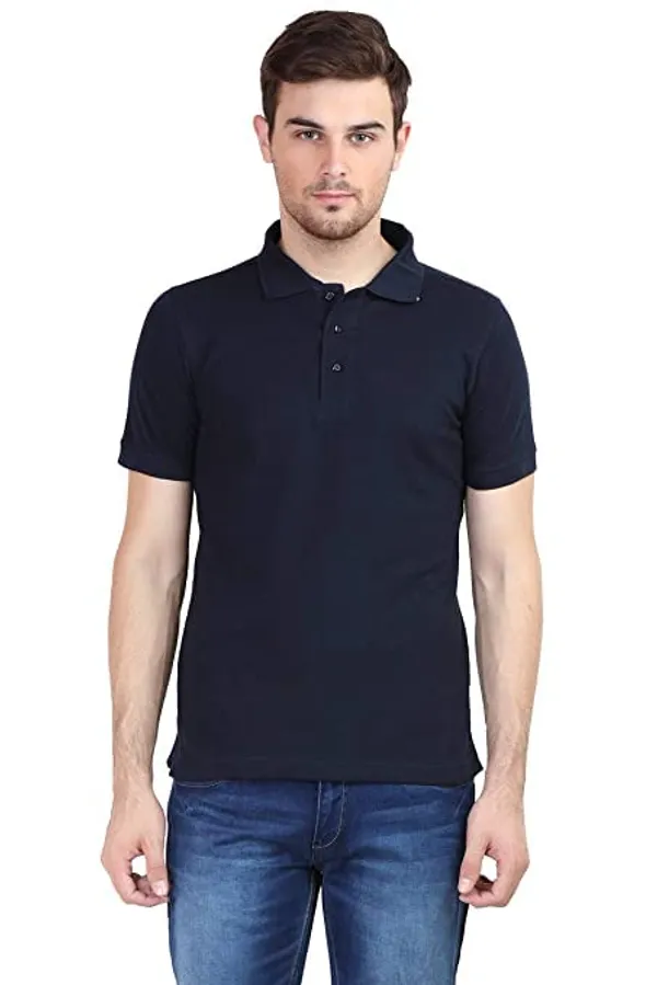 Pack_Of_2_Coffee_Brown_Navy_Blue_Cotton_Polo_T_Shirt_For_Men