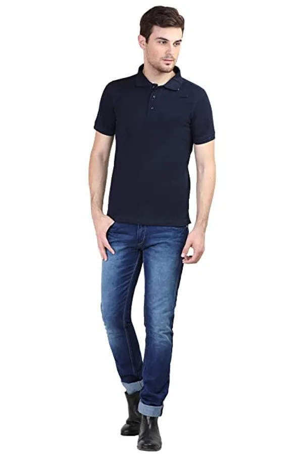 Pack_Of_2_Coffee_Brown_Navy_Blue_Cotton_Polo_T_Shirt_For_Men