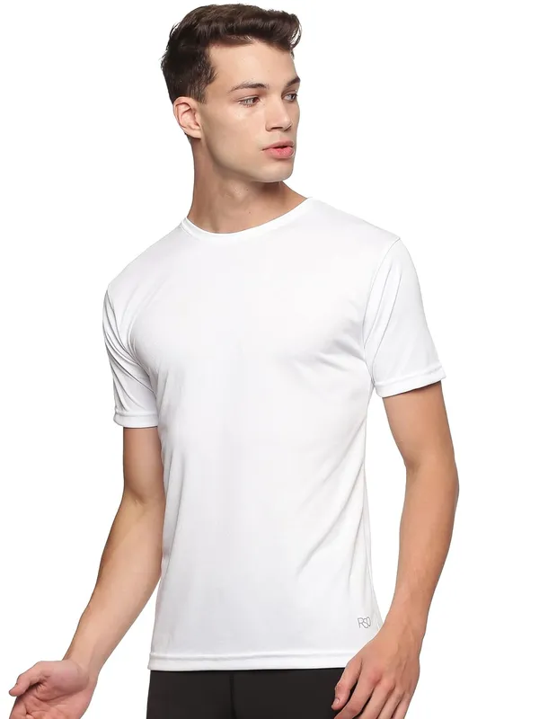White_Polyester_Half_Sleeve_T_Shirt_For_Men