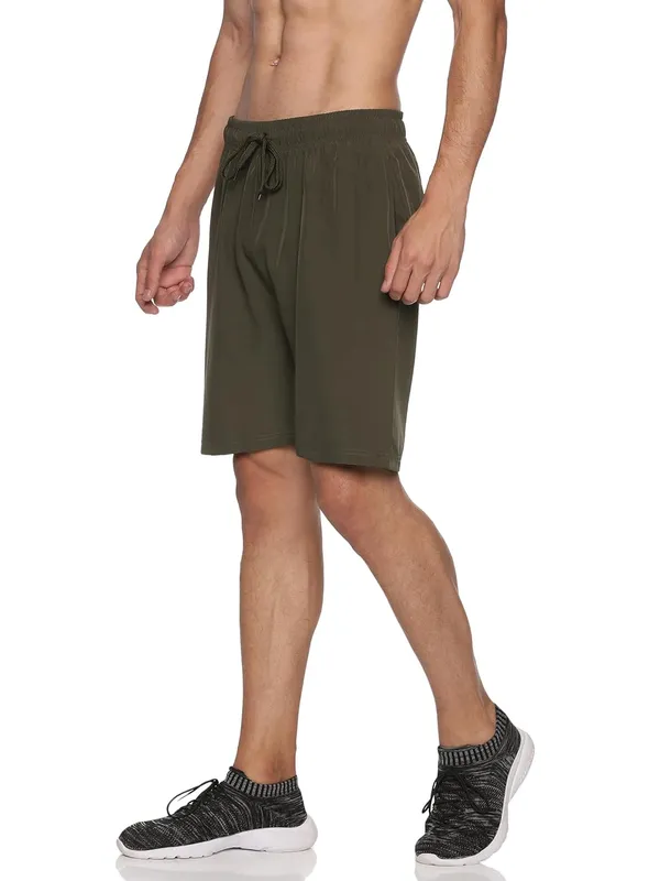 Olive_Green_Polyester_Relaxed_Fit_Shorts_For_Men
