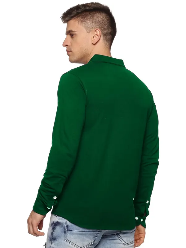 Bottle_Green_Cotton_Shirt_For_Men