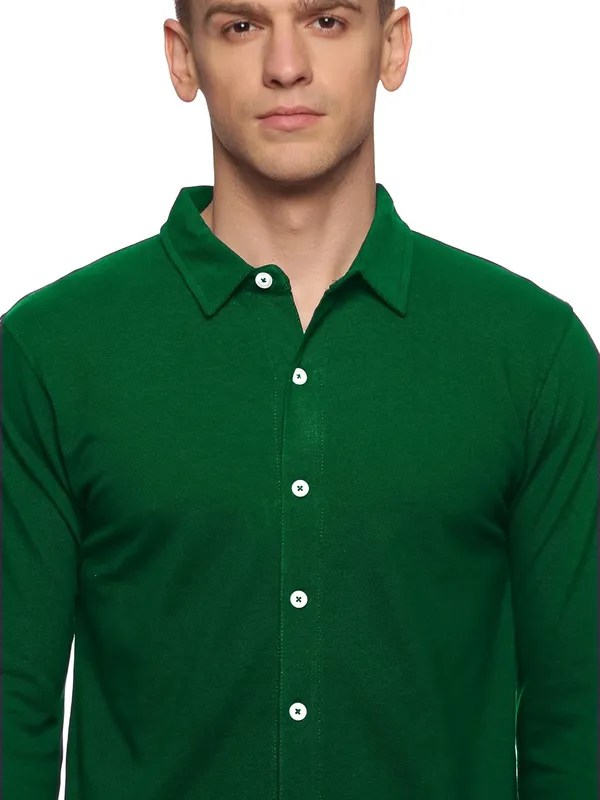 Bottle_Green_Cotton_Shirt_For_Men