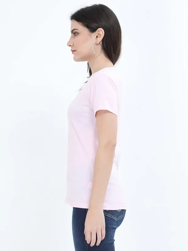 Light_Pink_Cotton_T_Shirt_For_Women