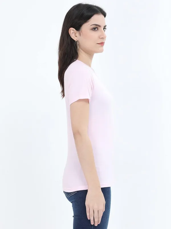 Light_Pink_Cotton_T_Shirt_For_Women