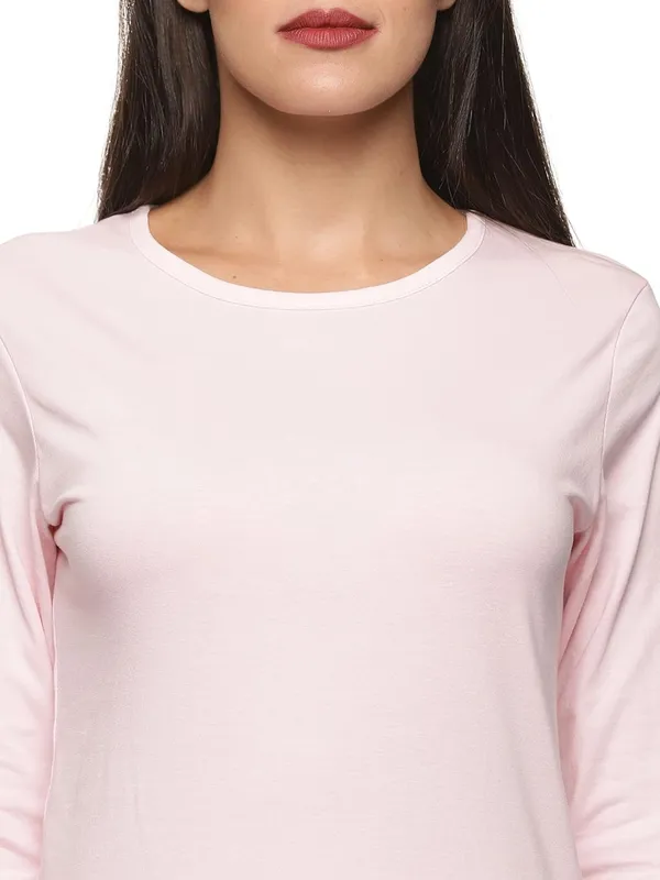 Baby_Pink_Cotton_Regular_Fit_T_Shirt_For_Women