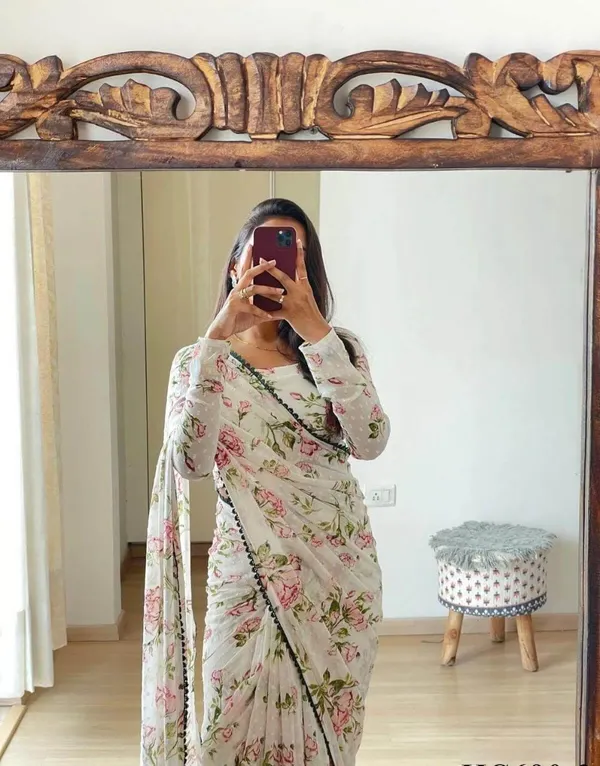 WHITE_TRENDY_GEORGETTE_SAREE_READY_TO_WEAR_1_MINUTE