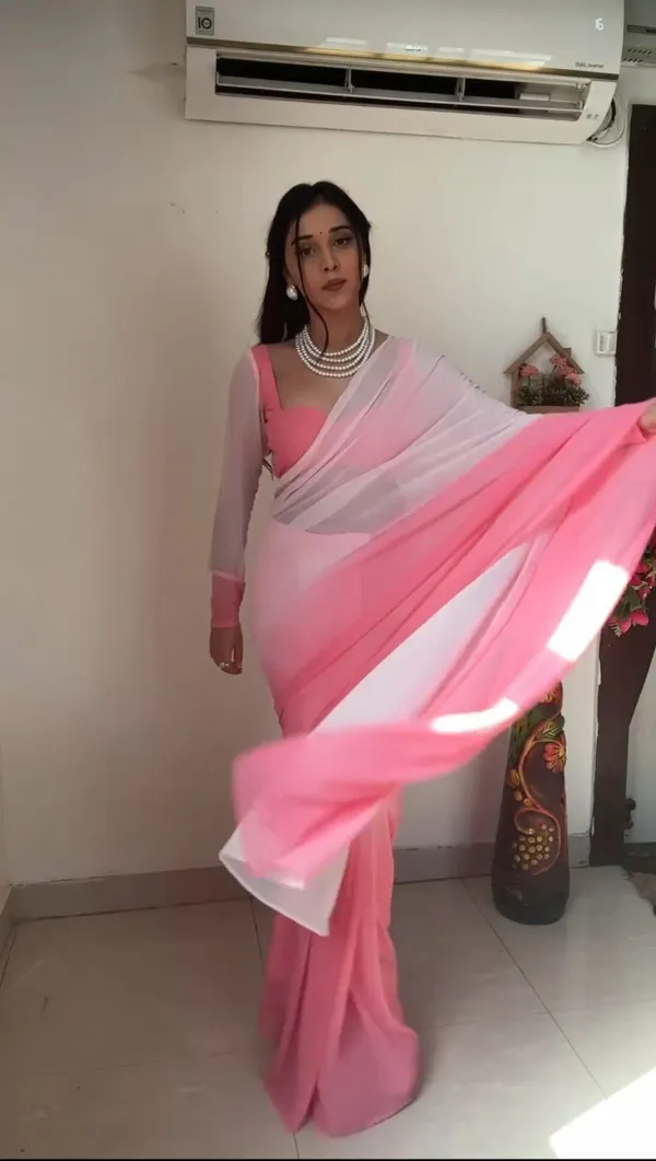 READY_TO_WEAR_PINK_TRENDY_1-MINUTE__GEORGETTE_SAREE