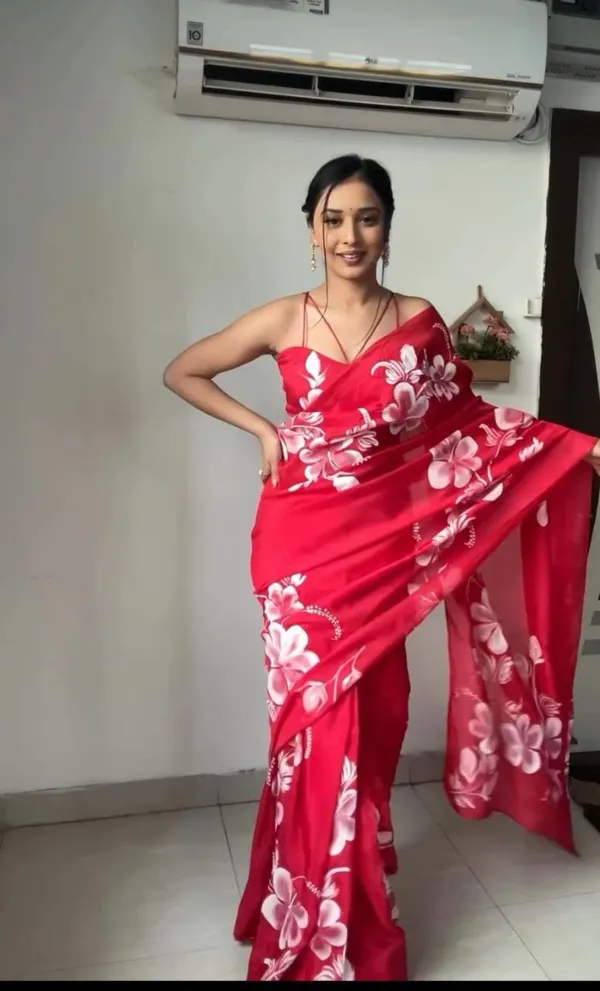 READY_TO_WEAR_RED_TRENDY_1-MINUTE__GEORGETTE_SAREE