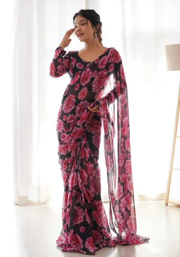 READY_TO_WEAR_NEW_BLACK_TRENDY_1-MINUTE__GEORGETTE_SAREE