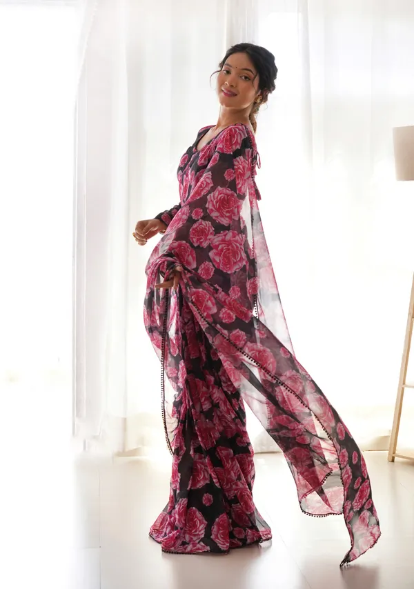 READY_TO_WEAR_NEW_BLACK_TRENDY_1-MINUTE__GEORGETTE_SAREE