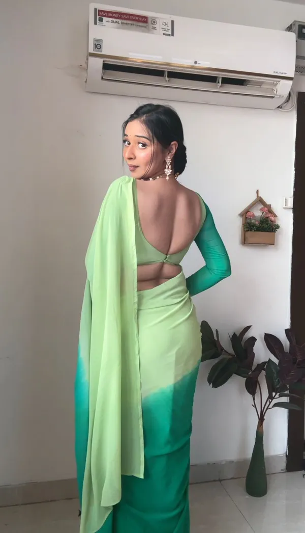 READY_TO_WEAR_MUNSELL_GREEN_SHADED_TRENDY_1-MINUTE__GEORGETTE_SAREE