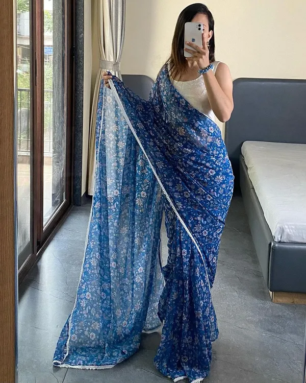 READY_TO_WEAR__BLUE_FLORAL_PRINTED_1-MINUTE_GEORGETTE_SAREE