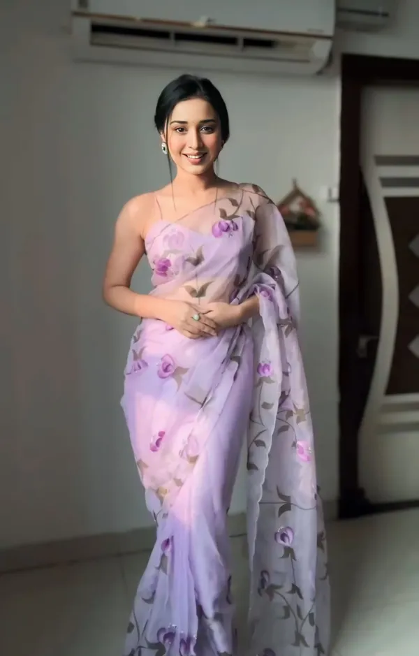 Lavender_1-Minute_Ready_To_Wear_Organza_Saree