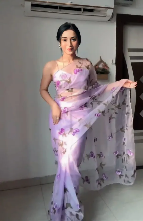 Lavender_1-Minute_Ready_To_Wear_Organza_Saree