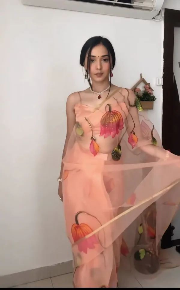 Peach_1-Minute_Ready_To_Wear_Organza_Saree