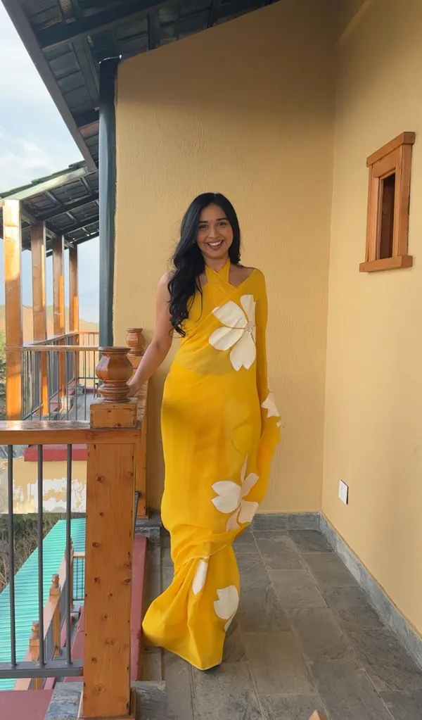 Yellow_1-Minute_Ready_To_Wear_Georgette_Saree
