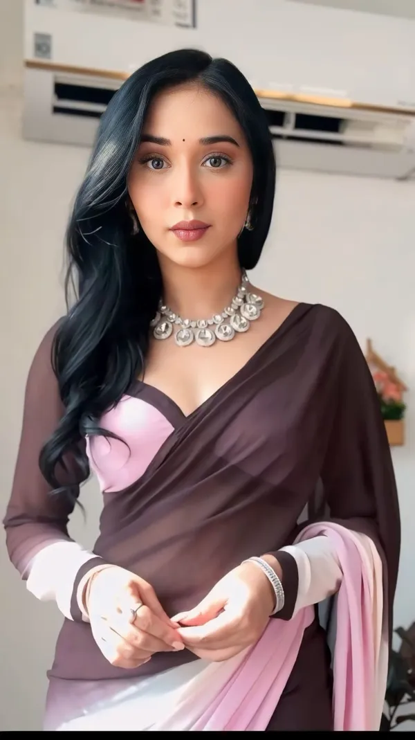Coffee_1-Minute_Ready_To_Wear_Georgette_Saree