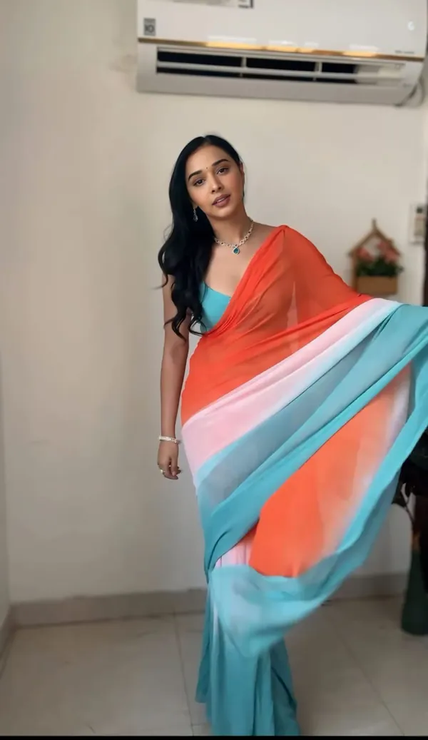 Multicolor_1-Minute_Ready_To_Wear_Georgette_Saree