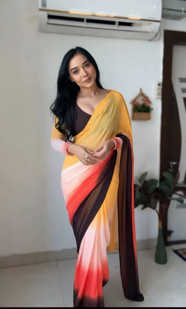 Multicolor_1-Minute_Ready_To_Wear_Georgette_Saree