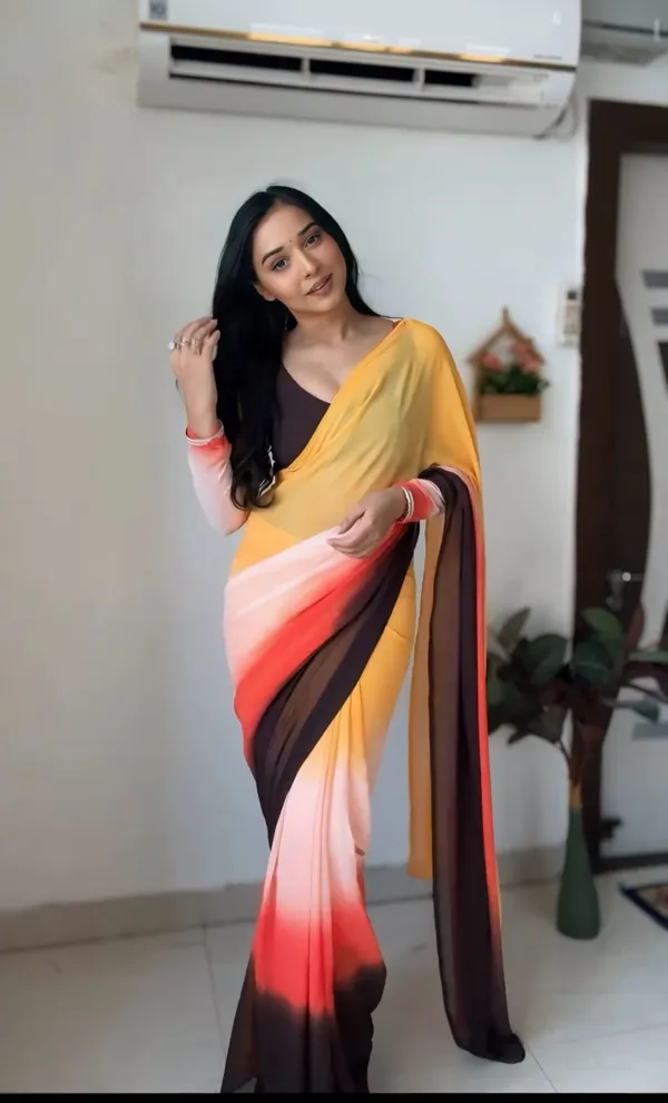 Multicolor_1-Minute_Ready_To_Wear_Georgette_Saree