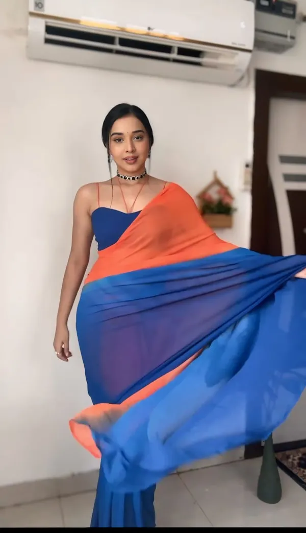 Multicolor_1-Minute_Ready_To_Wear_Georgette_Saree